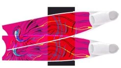 Palmes De Plongée Fibre De Verre PINK FISH SEMI-TRANSPARENT BI-FINS LEADERFINS