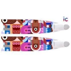 Palmes De Plongée Fibre De Verre IMPRESSION BI-FINS LEADERFINS