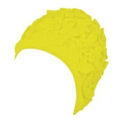 BONNET DE BAIN LATEX ORNEMENT JAUNE BECO