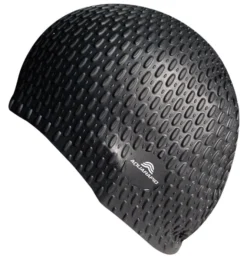Bonnet De Bain Gaufré BUBBLE CAP BICE NOIR AQUARAPID