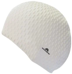 Bonnet De Bain Gaufré BUBBLE CAP BICE BLANC AQUARAPID