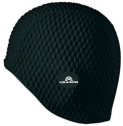 Bonnet De Bain Gaufré BUBBLE CAP NOIR AQUARAPID
