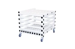 CHARIOT DE RANGEMENT AVEC COUVERCLE EN PVC GOLFINHO