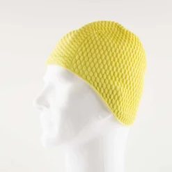 Bonnet De Bain Gaufré BUBBLE CAP JAUNE CALUNEA