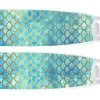 Palmes De Plongée Fibre De Verre MERMAID BLUE SEMI TRANSPARENT BI-FINS LEADERFINS