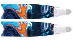 Palmes De Plongée Fibre De Verre LIQUID MARBLE SEMI TRANSPARENT BI-FINS LEADERFINS