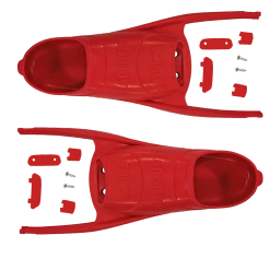 CHAUSSONS FORZA + ENSEMBLE DE MONTAGE POUR PALMES DE PLONGEE LEADERFINS -Boutique Finis leaderfins red foot pockets forza