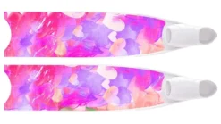 Palmes De Plongée Fibre De Verre WATERCOLOUR SEMI-TRANSPARENT BI-FINS LEADERFINS