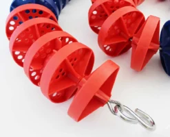 LIGNE DE NAGE MOSCOU AVEC MICRO FLOTTEURS - DISQUES Ø100MM - SUR CORDE NYLON