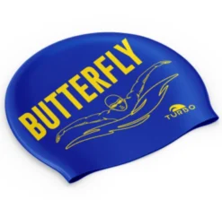 Bonnet De Bain Silicone BUTTERFLY BLEU ROYAL TURBO